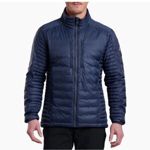 Kuhl Spyfire Jacket Men’s Medium Midnight Blue Hooded Full Zip Outdoor Coat